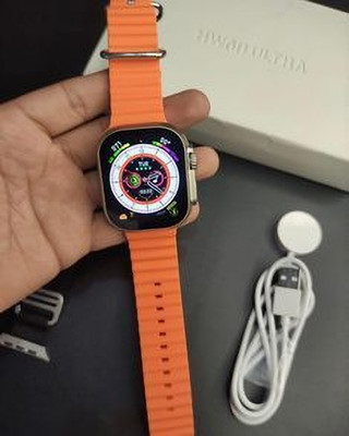 NIKHILX T 800 ULTRA SMARTWATCH Smartwatch(ORANGE Strap, FREE SIZE)
