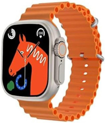 RKLS T900/T10 Smart Watch With Bluetooth Call & Wireless Charger( Orange) Smartwatch(Orange Strap, Free)