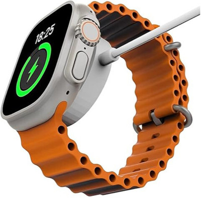 RLS T900 Ultra Bluetooth Calling SmartWatch Sports Features & Health Tracker TE351 Smartwatch(Orange Strap, Free Size)
