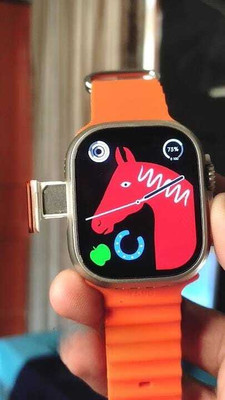 Fuziqra T800 Ultra Honeycomp Edition smart watch with WiFi GPS SIM card 4G Smartwatch(ORANGE Strap, FREE SIZE)