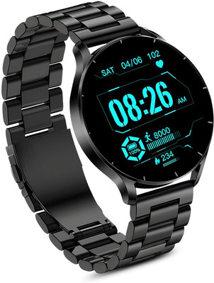 BfsTeckt Smartwatch with Full Metal Strap HD Display, Bluetooth Calling (Adjustable Size) Smartwatch(Black Strap, Free Size)