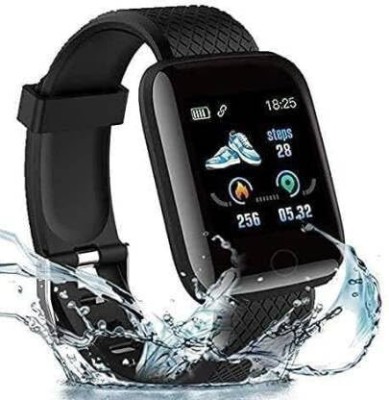 Smart Fitness Id 116 watch 13 mm strap black color Smartwatch(black Strap, 10)