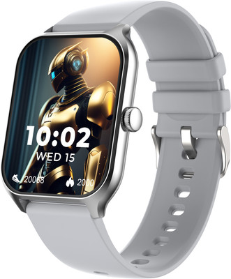 beatXP Marv Sense 1.96'' HD Display Bluetooth Calling with 100+ Sports Modes & IP67 Smartwatch(Ice Silver Strap, Free Size)