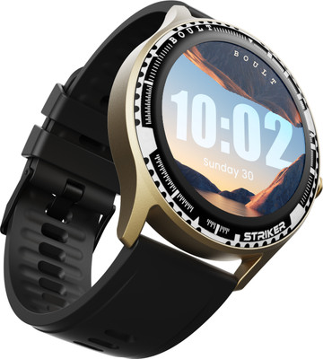 Boult Striker 1.3″ HD, Bluetooth Calling, Complete Health Tracking, 150+ Watch Faces Smartwatch (Black Strap, Free Size) For Rs. 1199 @ 85 %