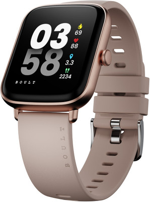 GOBOULT (previously Boult) Cosmic 1.69 inch Display, Multiple Watch Faces, IP67 Smartwatch(Rose Gold Strap, Free Size)