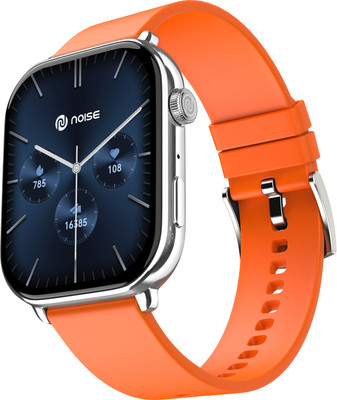 Noise Icon 4 with Stunning 1.96'' AMOLED Display, Metallic Finish, BT Calling Smartwatch(Sunset Orange Strap, Regular)
