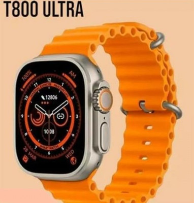 Ghostcreation T800 Ultra smart watch with WiFi GPS 4G W27 Smartwatch(ORANGE Strap, Free Size)