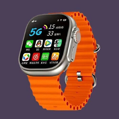 Wrixty Neww T10 Ultra Pro Edition smart watch with WiFi GPS SIM card 5G S10 Smartwatch(Orange Strap, Free Size)