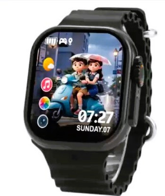 Onikuma T800 ULTRA Smart Watch No sim card Opetion Smartwatch NO sim card Smartwatch(BLACK Strap, Free Size)