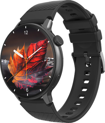 beatXP 1.43'' Supe AMOLED Display, 800 Nits with BT Calling, Health Tracking Smartwatch(Electric Black Strap, Free Size)