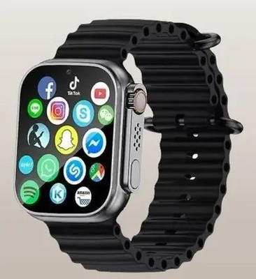 Ghostcreation T800 Ultra smart watch with WiFi GPS SIM card 5G S9 PRO MAX 713 Smartwatch(BLACK Strap, Free Size)