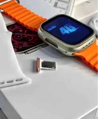 Fuziqra T800 ULTRA Smart Watch No sim card Opetion Smartwatch NO sim card Smartwatch(ORANGE Strap, Free Size)