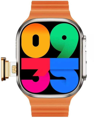 Veu T800 Ultra smartwatch with Touchscreen Interface Smartwatch(ORANGE Strap, Free Size)