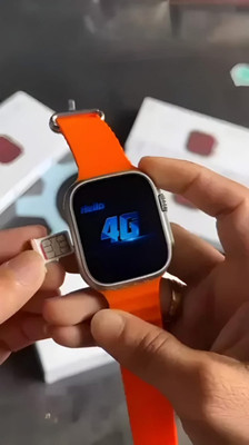 dicrobots T800 Ultra Smart Watch & Wireless Charger Smartwatch(ORANGE Strap, m)