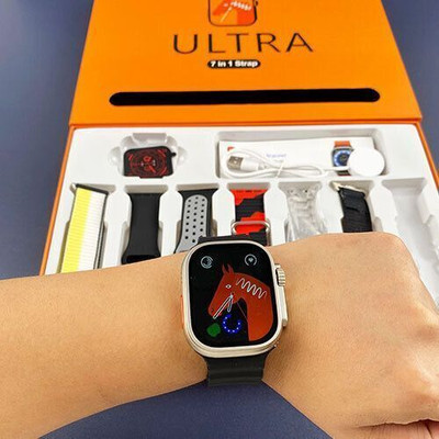 CasinoRetail New 2024 Black Ultra Strap Smart watch T800 Ultra Smartwatch 7in1 Smartwatch(Multicolor Strap, Free Size)