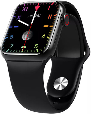 FUK Curved HD Full Display Touchscreen with Bluetooth Calling Waterproof Smartwatch(Black Strap, free size)