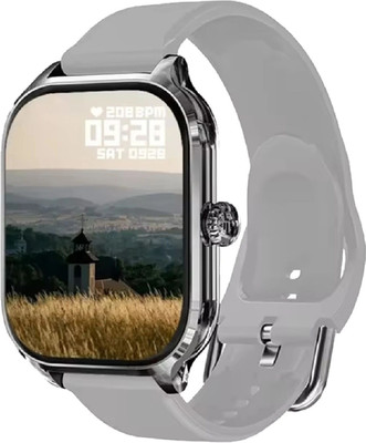 TechBox H9 Smart Watch Bluetooth Calling Smartwatch with SpO2 & HR Tracking Smartwatch(Gray Strap, FREE)