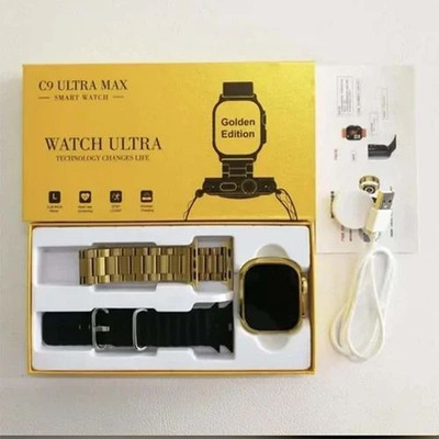 mzn MZN C9 ULTRA GOLDEN EDITION 5 GEN WATCH 24 K GOLD WITH 2 STRAPS,FREE SIZE Smartwatch(Golden Strap, FREE SIZE)