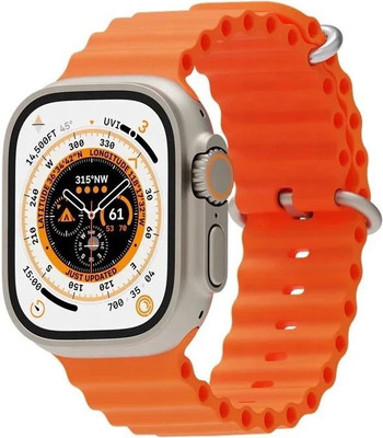jinzs Series 8 T800 ultra 49MM Bluetooth CallingSmart Watch For Android & iOS Smartwatch(Orange Alpine Strap, Free Size)