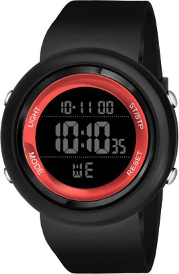 HLMT Teenagers LED Luxurious Fashion Silicone (Not Smart Watch) Digital Watch Smartwatch(Red Strap, Free Size)