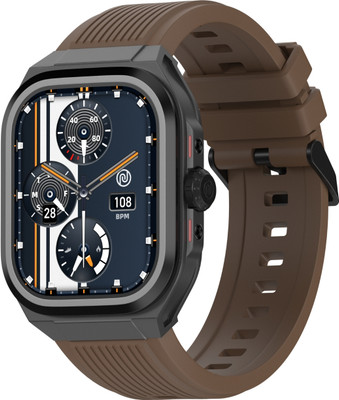 Noise Thrill with 2' Display with 3 Armored Layer Rugged Build, Bluetooth calling Smartwatch(Brown Strap, Regular)