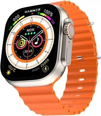 Wookt T800 Ultra Smart Watch Series 8 For Men & Women Smartwatch(ORANGE Strap, Free Size)