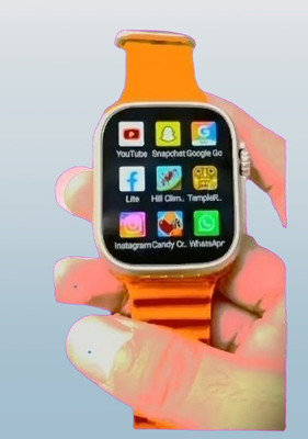 GETECH T800 Ultra Pro Edition smart watch with WiFi GPS SIM card 5G S10 Smartwatch(Orange Strap, Free Size)