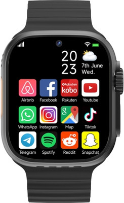 zdea Ultra T900 Series 8 Bluetooth Call 4G Network Smartwatch(Black Strap, Free Size)