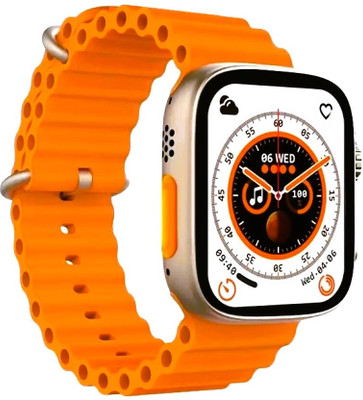 Onikuma T800 ULTRA Smart Watch No sim card Opetion Smartwatch NO sim card Smartwatch(ORANGE Strap, Free Size)