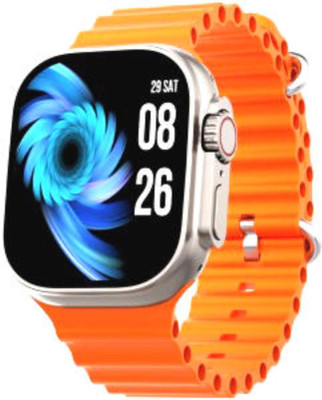 Mid Light T800 SERIES 8 BLUETOOTH CALLING SMARTWATCH HEART MONITOR UNISEX M431 Smartwatch(Orange Strap, Free Size)