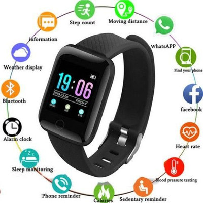VIGIL PIQ955_ID_116 Smart Watch Smartwatch(Black Strap, Free Size)