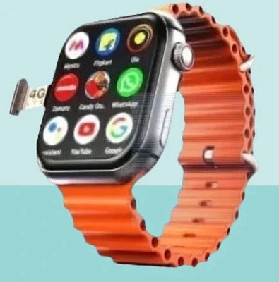 BEAT IT T800 Ultra Honeycomb Edition smart watch with GAME 5G Smartwatch(Orange Strap, Free Size)