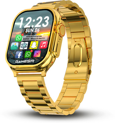 GameSir S9 Ultra Golden Smartwatch with Bluetooth, Fitness & Heart Rate Tracking Smartwatch(Gold-1 Strap, Free Size)