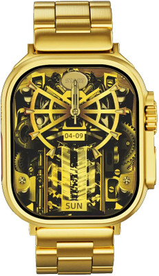 Aortic S9 Ultra Gold Edition With Sports Mode Golden SmartWatch for Businessman Music Smartwatch(yellow Strap, Free Size)