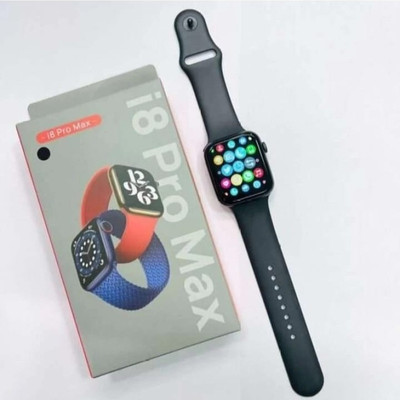 MindsArt Android & IOS I8 Pro Max Watchphone Smartwatch(Black Strap, Free)