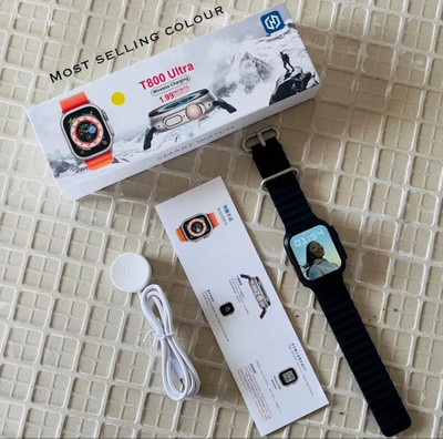WeRock T800 ultra Premium Series 8 BT Calling Multiple Sports Modes L40 Smartwatch(Orange Strap, free size)