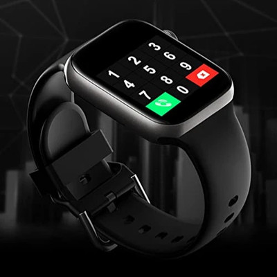 RKLS T500 Series Bluetooth Smartwatch fitness tracker Wrist Watch Phone T385 Smartwatch(Black Strap, Free Size)