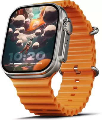 Wrixty T800 \ S8 ULTRA SMARTWATCH Smartwatch(Orange Strap, Free Size)