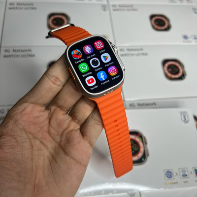 Yash Enterprises Ultra T800 Bluetooth Calling HeartRate Magnetic Fast Charging Smart Watch Smartwatch(Orange Strap, Free)