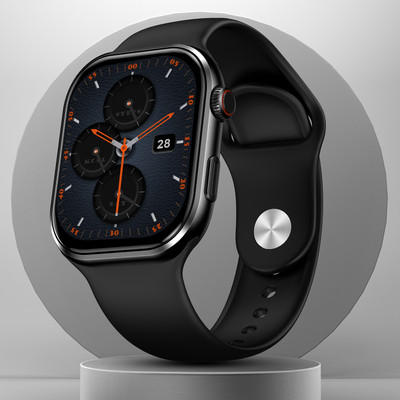 Fire-Boltt Brillia 51.3mm (2.06 inch) Largest AMOLED Display,Bluetooth Calling AI Assistant Smartwatch(Black Strap, Free Size)
