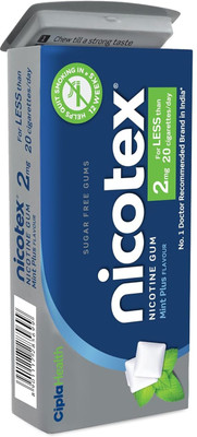 Nicotex 2mg Tin of 40 Gums Mint Plus Flavour Smoking Cessations(Pack of 1)