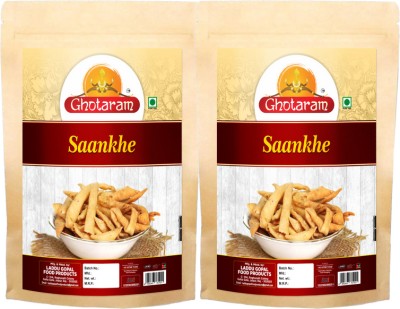 GHOTARAM Organic Namkeen Gujrati Namkeen Saloni Mathri Fresh Crispy Matthi-150g*2Pack(2 x 150 g)