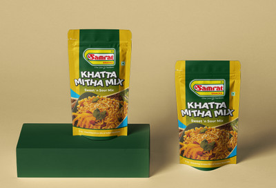 SAMRAT Khatta Mitha Mix Namkeen Sweet 'n Sour Snacks Perfect Mix of Taste in Every Bite(2 x 250 g)