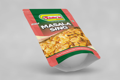 SAMRAT Masala Sing Spicy & Tossed Peanuts Namkeen Snacks - Flavor Fiesta in Every Bite(500 g)