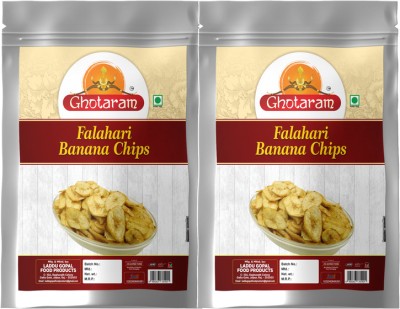 GHOTARAM Mysore Vazha Pazham Banana Kella Kela Chips wafers Namkeen Fast Snack-350g*2Pack(2 x 350 g)