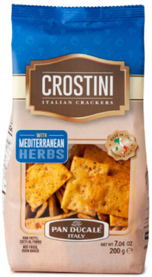 Pan Ducale Crostini Italian Crackers with Mediterranean Herbs Pack of 1(200 g)