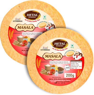 Hetal Khakhra SPICY MASALA KHAKHRA 200G (PACK OF 2)(2 x 200 g)