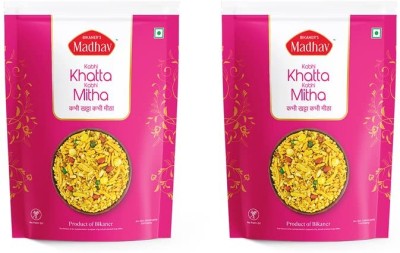 Bikaner's Madhav MADHAV Khatta Mitha (200Gm + 400Gm) Tangy Mixture | No Palm Oil | Bikaneri Taste(2 x 300 g)