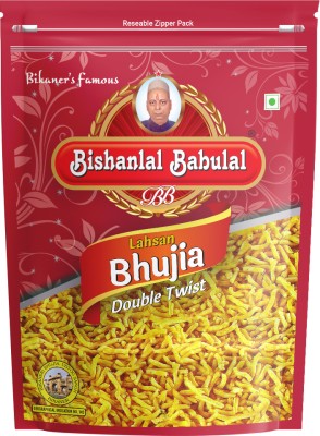 Bishanlal Babulal Lahsan Bhujia 400Gm Tasty Bikaneri Namkeen Healthy Snack(400 g)