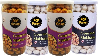 Popfusion Premium Roasted Makhana 2 Salted + 2 Tomato Makhana Flavoured Makhana Combo Of 4(4 x 70 g)